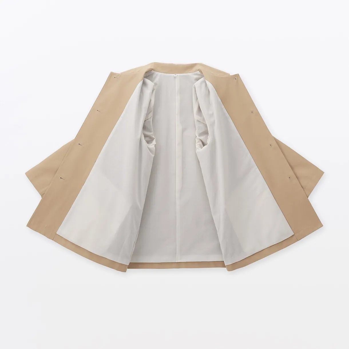 Manteau à col montant déperlant en sergé de coton pour femme