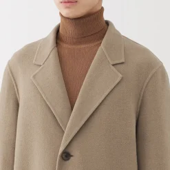 Manteau Chesterfield en mélange de laine mérinos pour homme