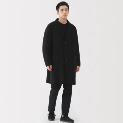 Manteau Chesterfield en mélange de laine mérinos pour homme