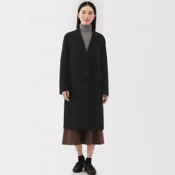 Manteau Chesterfield en mélange de laine mérinos pour femme