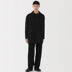 Manteau droit en cachemire recyclé pour homme