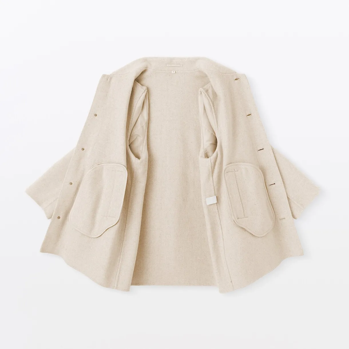 Manteau droit en cachemire recyclé pour homme