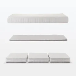 Matelas  large double à ressorts ensachés haute densité, facile à retourner