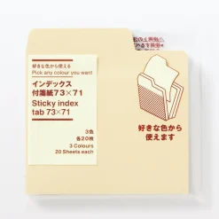 Notes adhésives à onglets indexés unis ‐ 3 couleurs