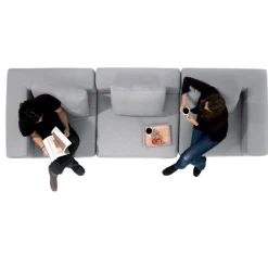 Ottomane de canapé modulable gris clair (Dont Eco‐part. 4,30 €)