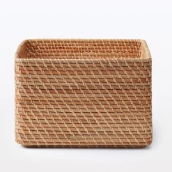 Panier carré en rotin L35X P36X H24cm