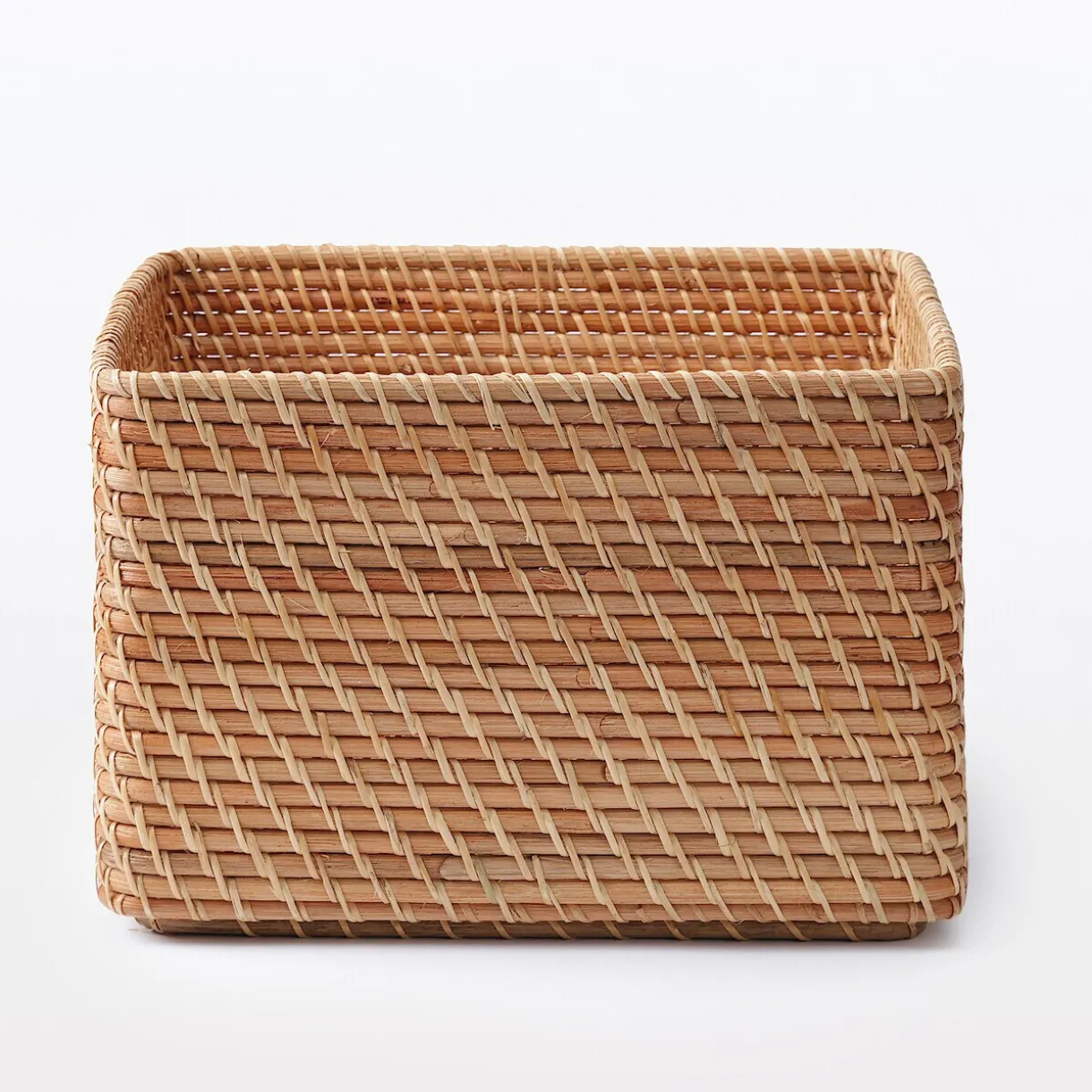 Panier carré en rotin L35X P36X H24cm