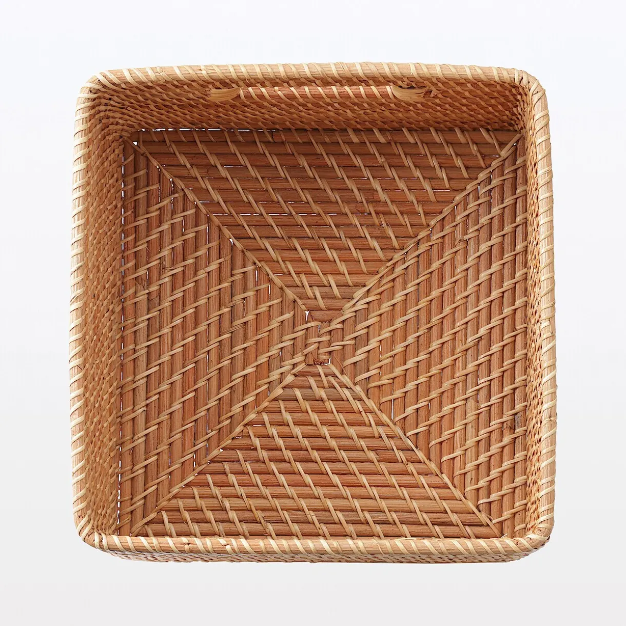 Panier carré en rotin L35X P36X H24cm