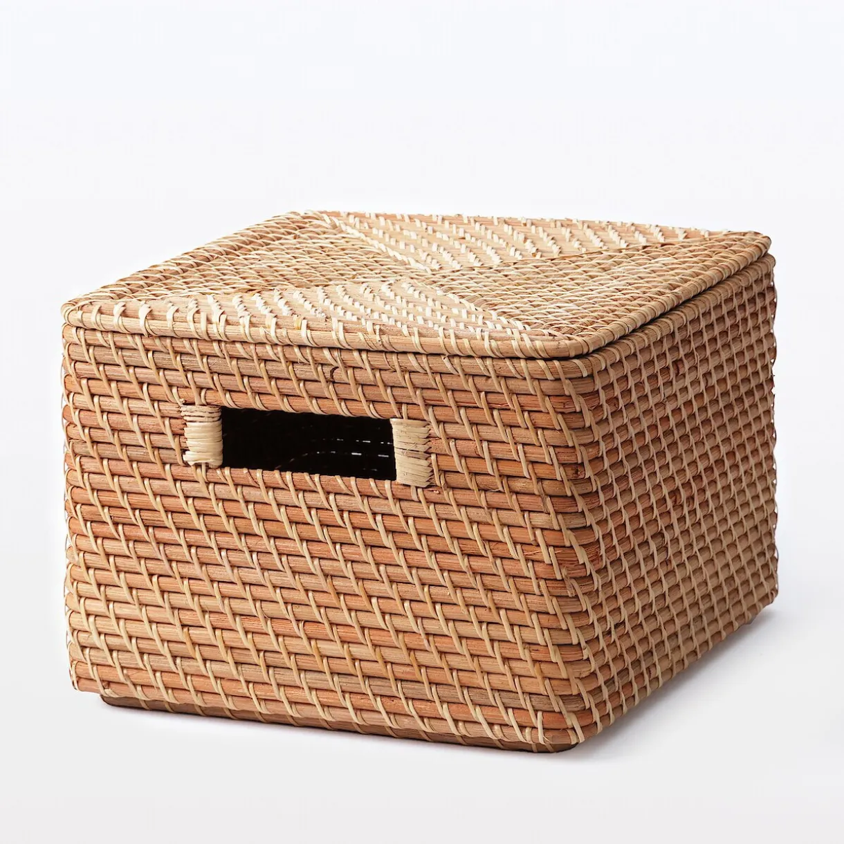 Panier carré en rotin L35X P36X H24cm