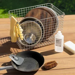 Panier en fil d'acier inoxydable L37X P26X H24cm