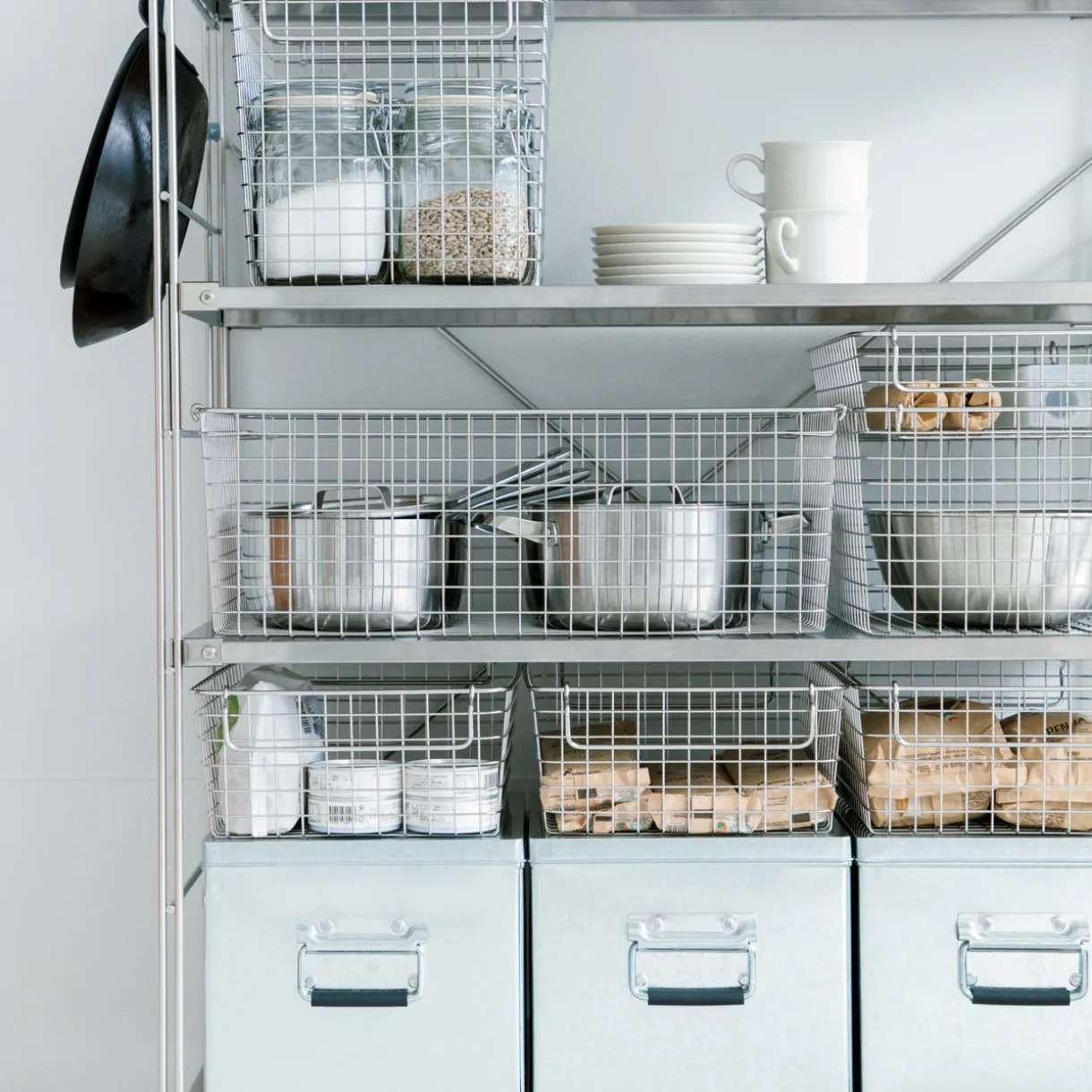 Panier en fil d'acier inoxydable L37X P26 XH8 cm