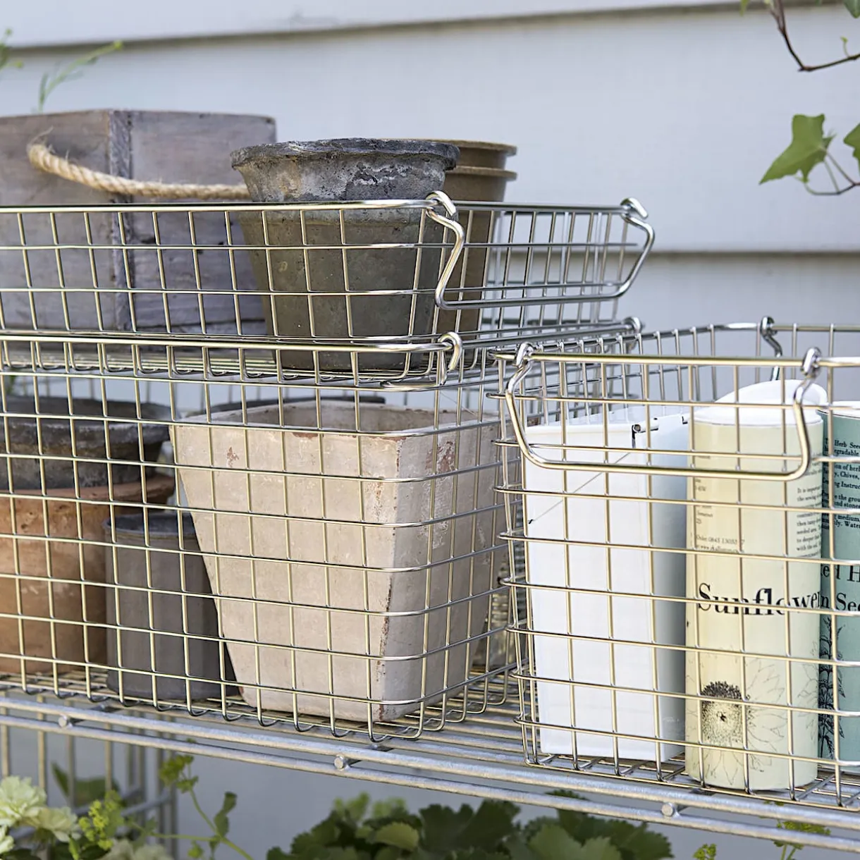 Panier en fil d'acier inoxydable L37X P26 XH8 cm