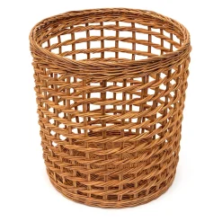 Panier rond en rotin à tissage ouvert M