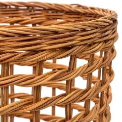 Panier rond en rotin à tissage ouvert M