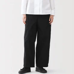 Pantalon à cordon de serrage en toile de coton léger pour femme
