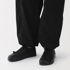 Pantalon à cordon de serrage en toile de coton léger pour femme