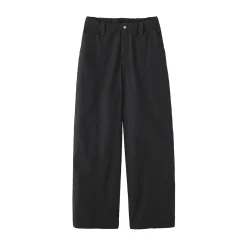 Pantalon à cordon de serrage en toile de coton léger pour femme