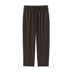 Pantalon à cordon en coton lisse unisexe