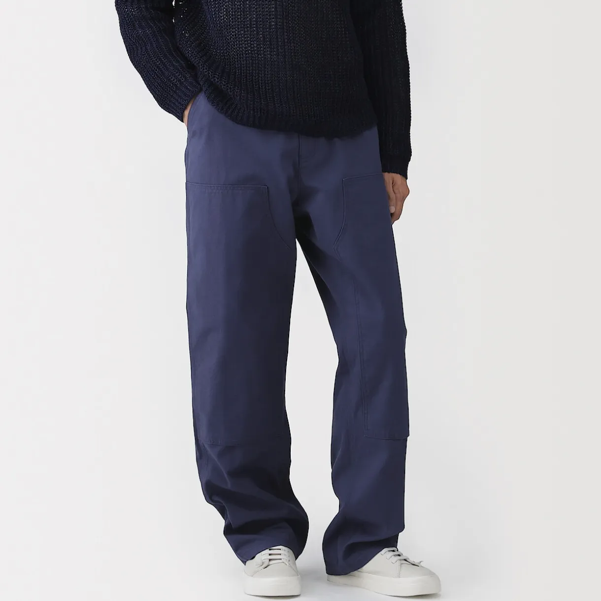 Pantalon aux genoux renforcés en toile de coton pour homme