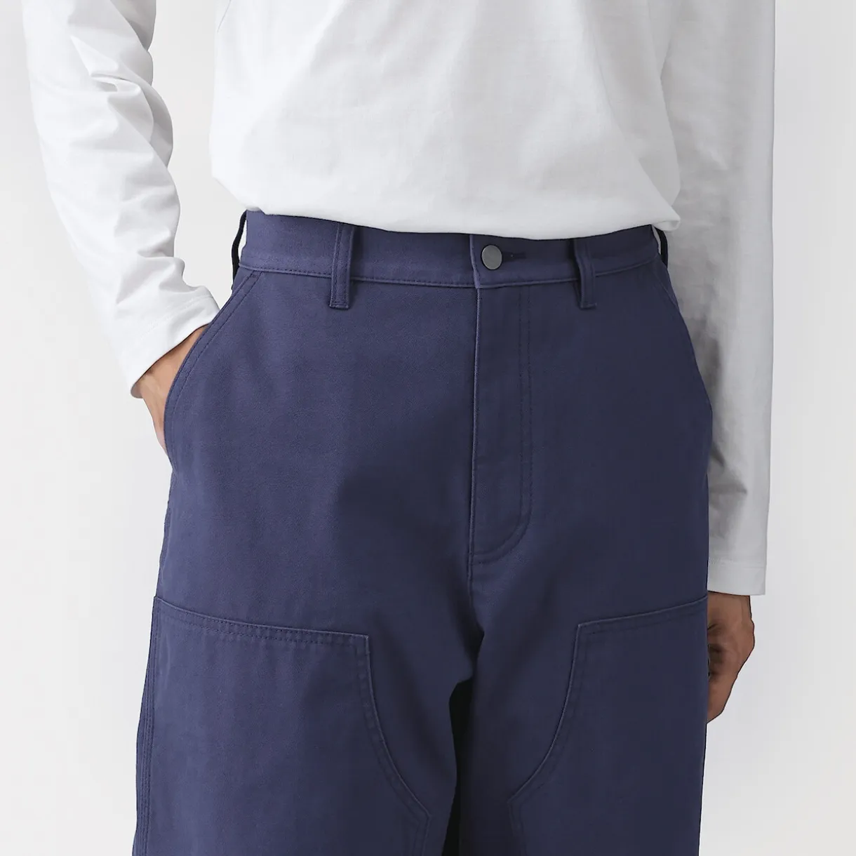 Pantalon aux genoux renforcés en toile de coton pour homme