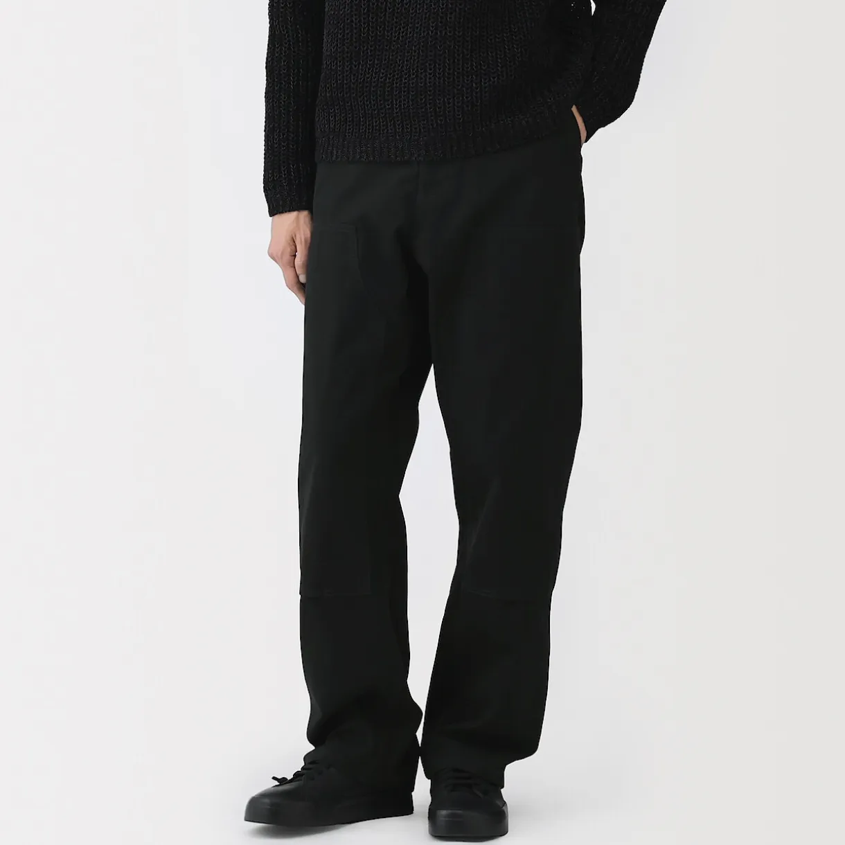 Pantalon aux genoux renforcés en toile de coton pour homme