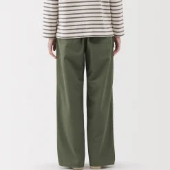 Pantalon avec motif de chevrons en coton pour femme