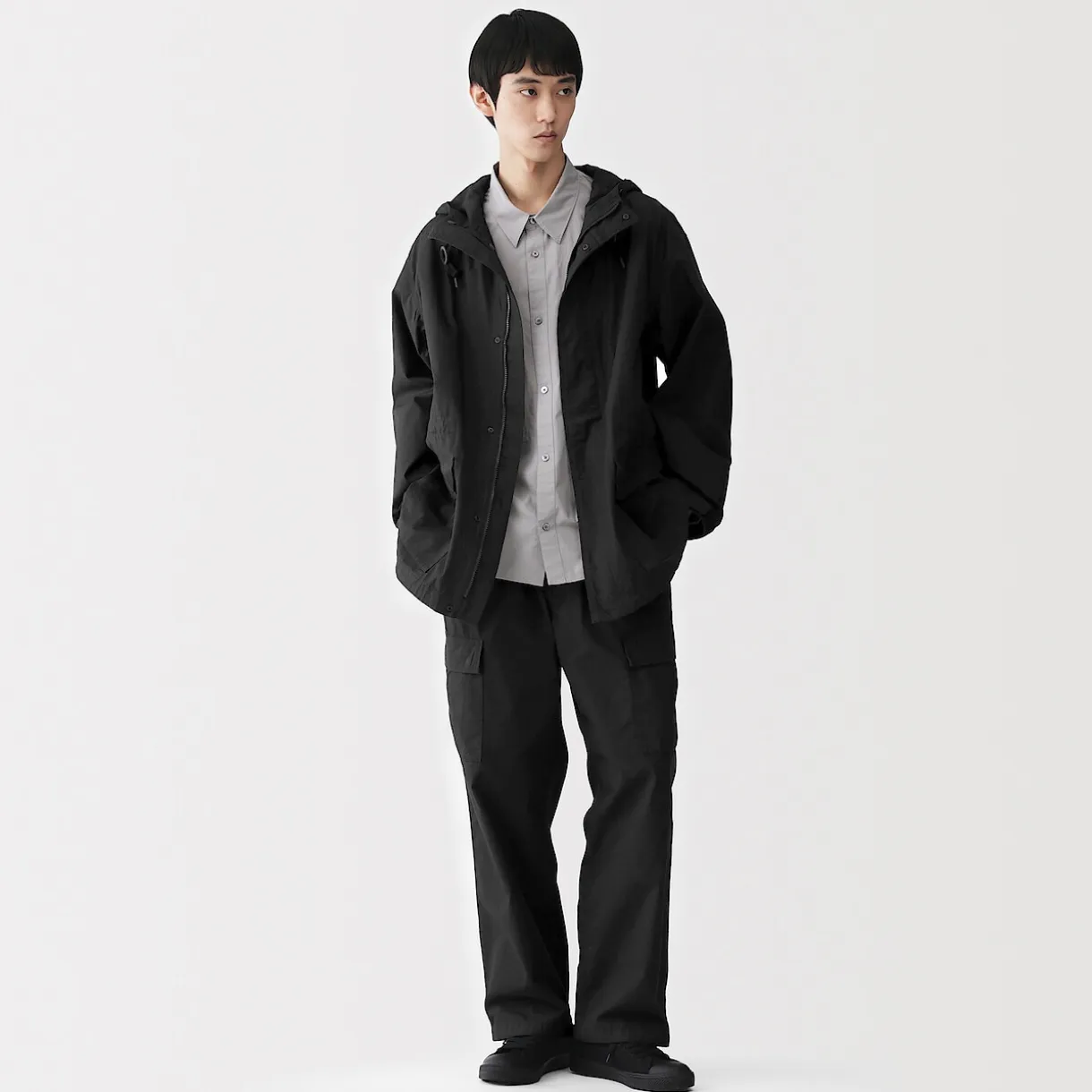 Pantalon cargo à coupe Easy Fit en toile de coton léger pour homme