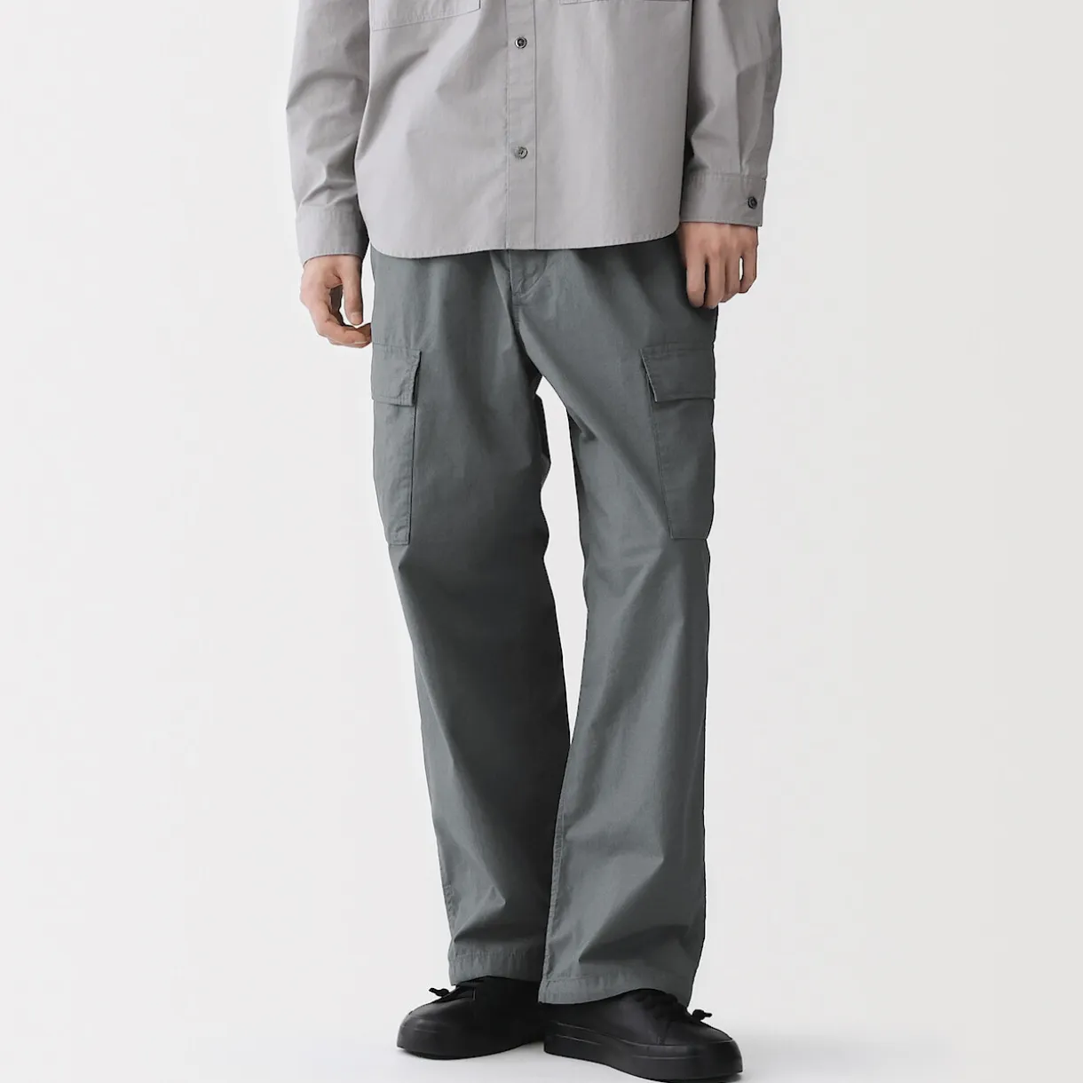 Pantalon cargo à coupe Easy Fit en toile de coton léger pour homme