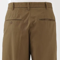 Pantalon Chino à pinces en coton stretch coupe wide homme