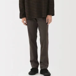 Pantalon Chino long en coton stretch coupe slim pour homme