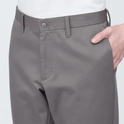 Pantalon Chino long en coton stretch coupe slim pour homme