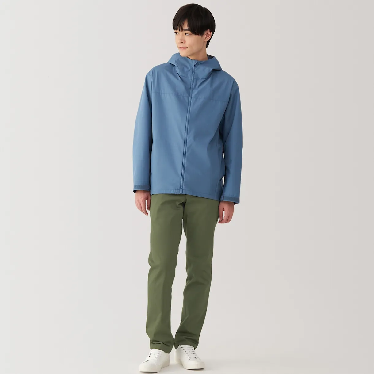 Pantalon Chino long en coton stretch coupe slim pour homme