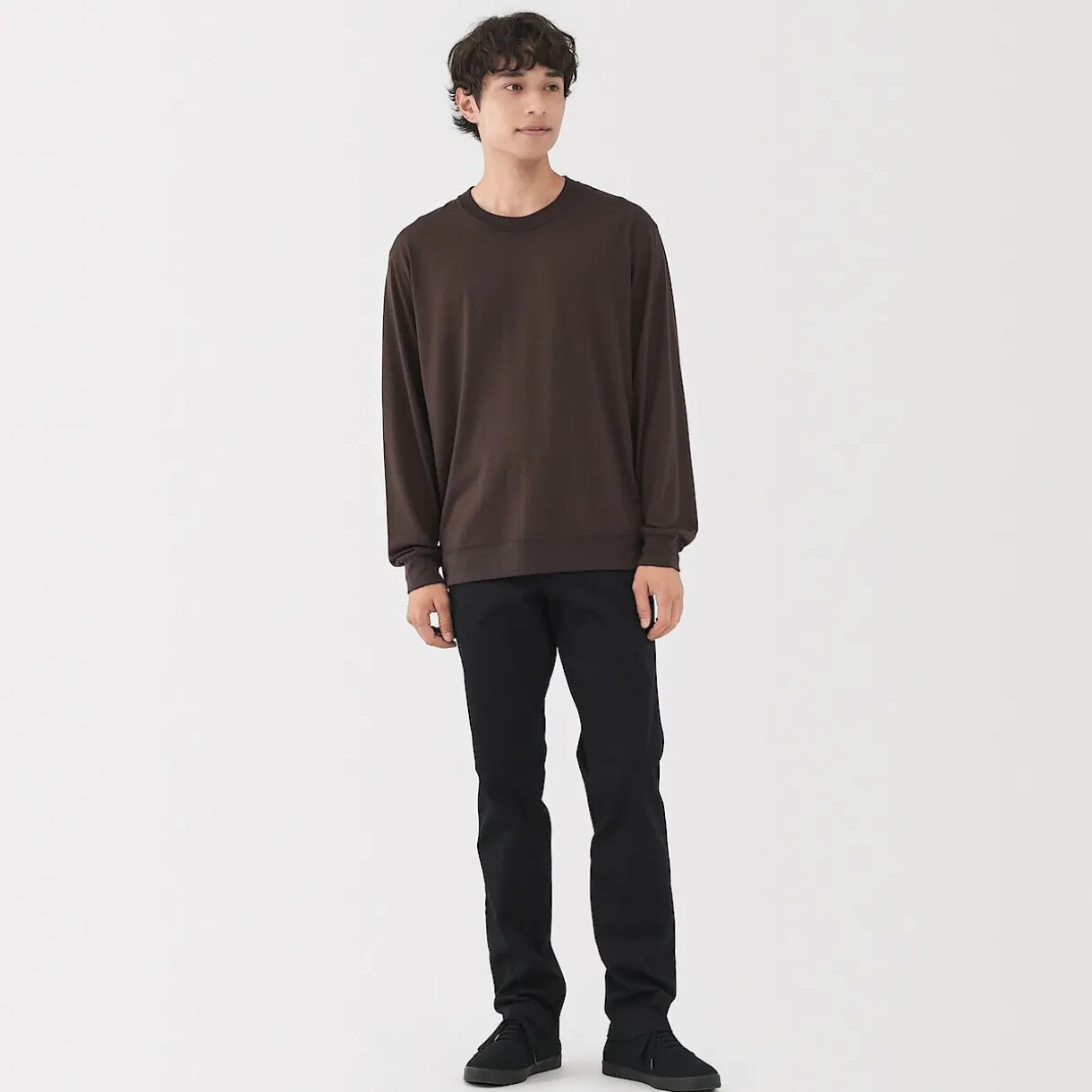 Pantalon Chino long en coton stretch coupe slim pour homme