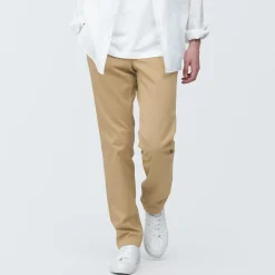 Pantalon Chino long en coton stretch coupe slim pour homme