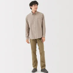 Pantalon Chino long en coton stretch coupe slim pour homme