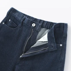 Pantalon coupe cocon en denim et kapok mélangé pour femme
