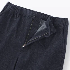 Pantalon coupe confortable en denim lavé pour homme ‐ Indigo