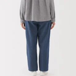 Pantalon coupe confortable en denim de coton pour femme