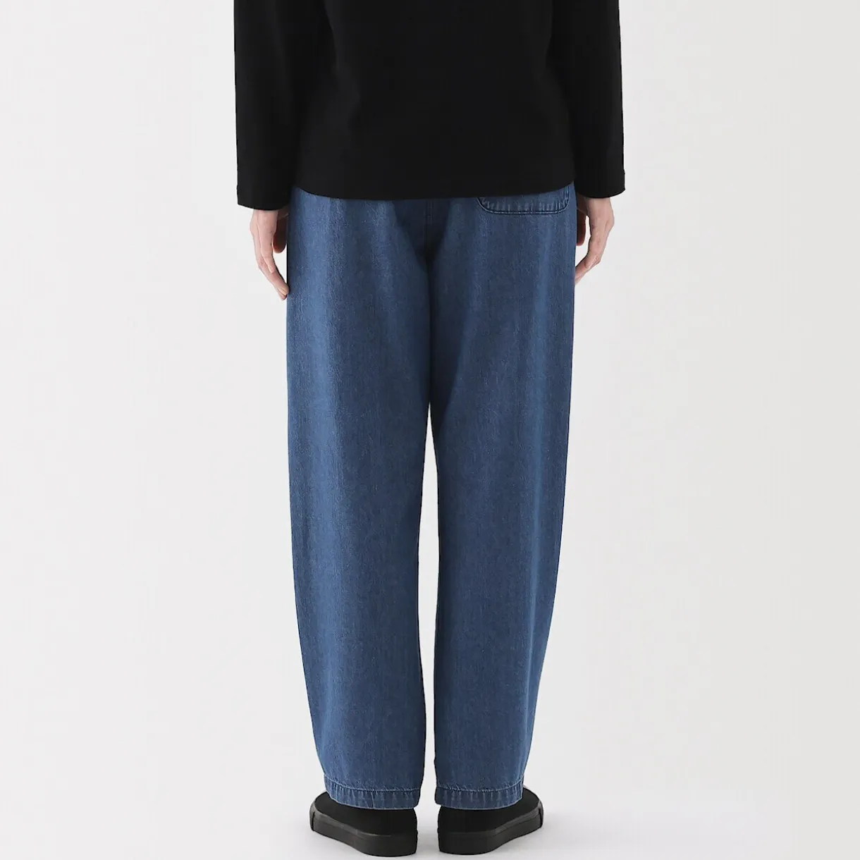 Pantalon coupe confortable en denim de coton pour femme