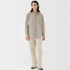 Pantalon coupe confortable en denim lavé pour homme ‐ Naturel