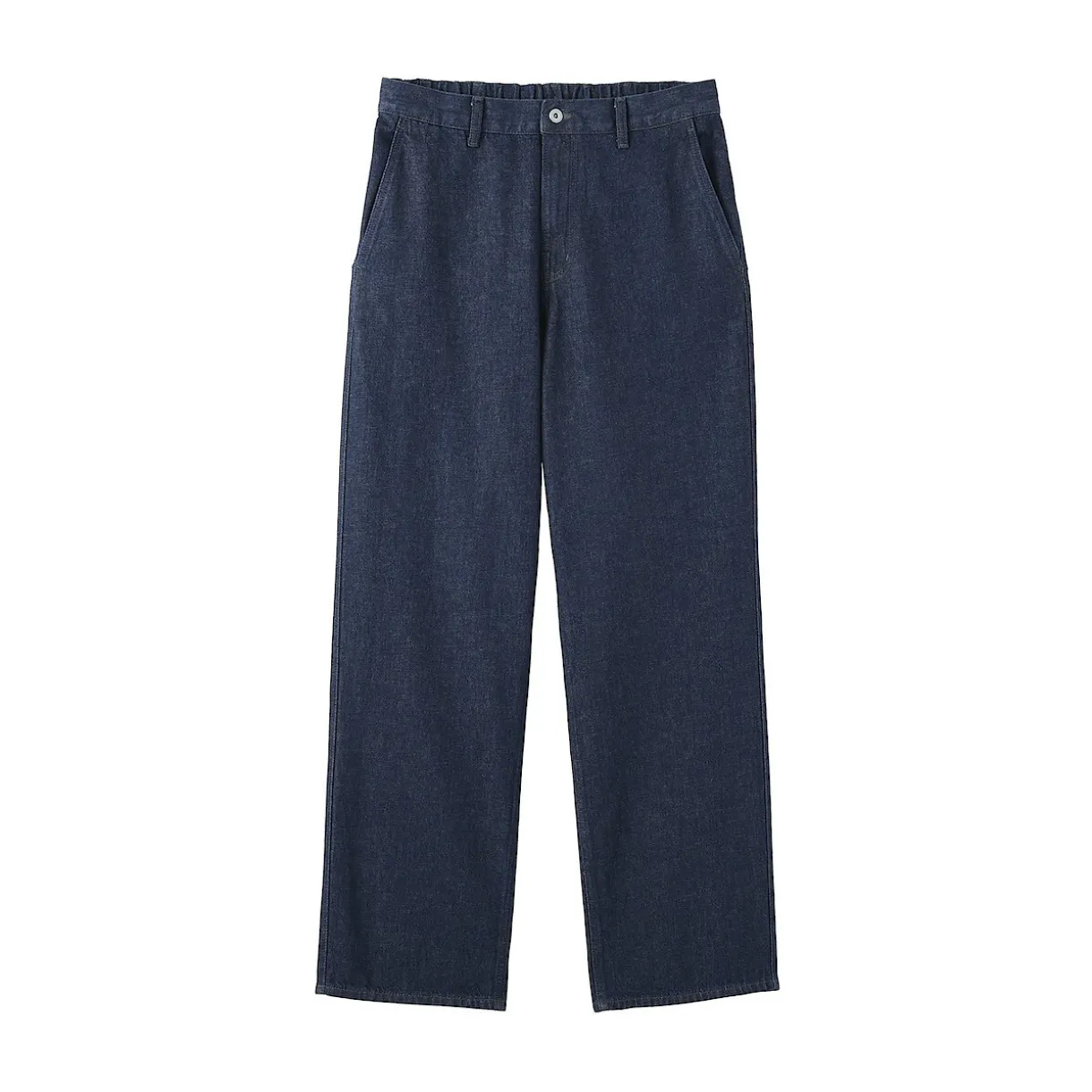 Pantalon coupe large en denim et kapok mélangé pour homme