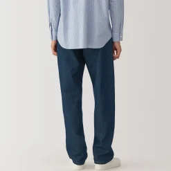 Pantalon en denim en mélange de fibres Washi pour homme