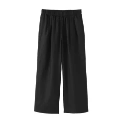 Pantalon large en lin lavé pour femme