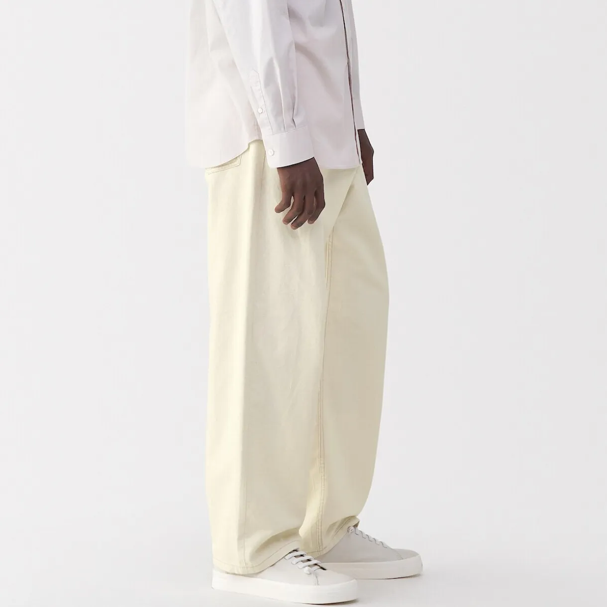 Pantalon large en washi sergé pour homme