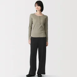 Pantalon long en maille ample pour femme