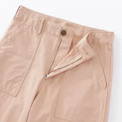 Pantalon longueur cheville en coton délavé pour femme