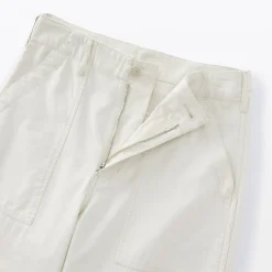 Pantalon longueur cheville en coton délavé pour femme