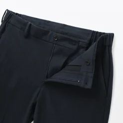 Pantalon plissé ajusté en stretch brossé pour homme