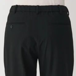 Pantalon plissé ajusté et stretch pour homme