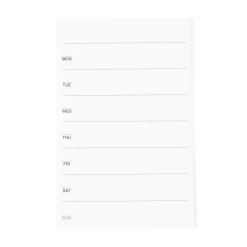 Planificateur hebdomadaire avec feuillets adhésifs